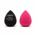LAMTO Teardrop Beauty Sponge – Latex-Free, Black & Pink (2pc)